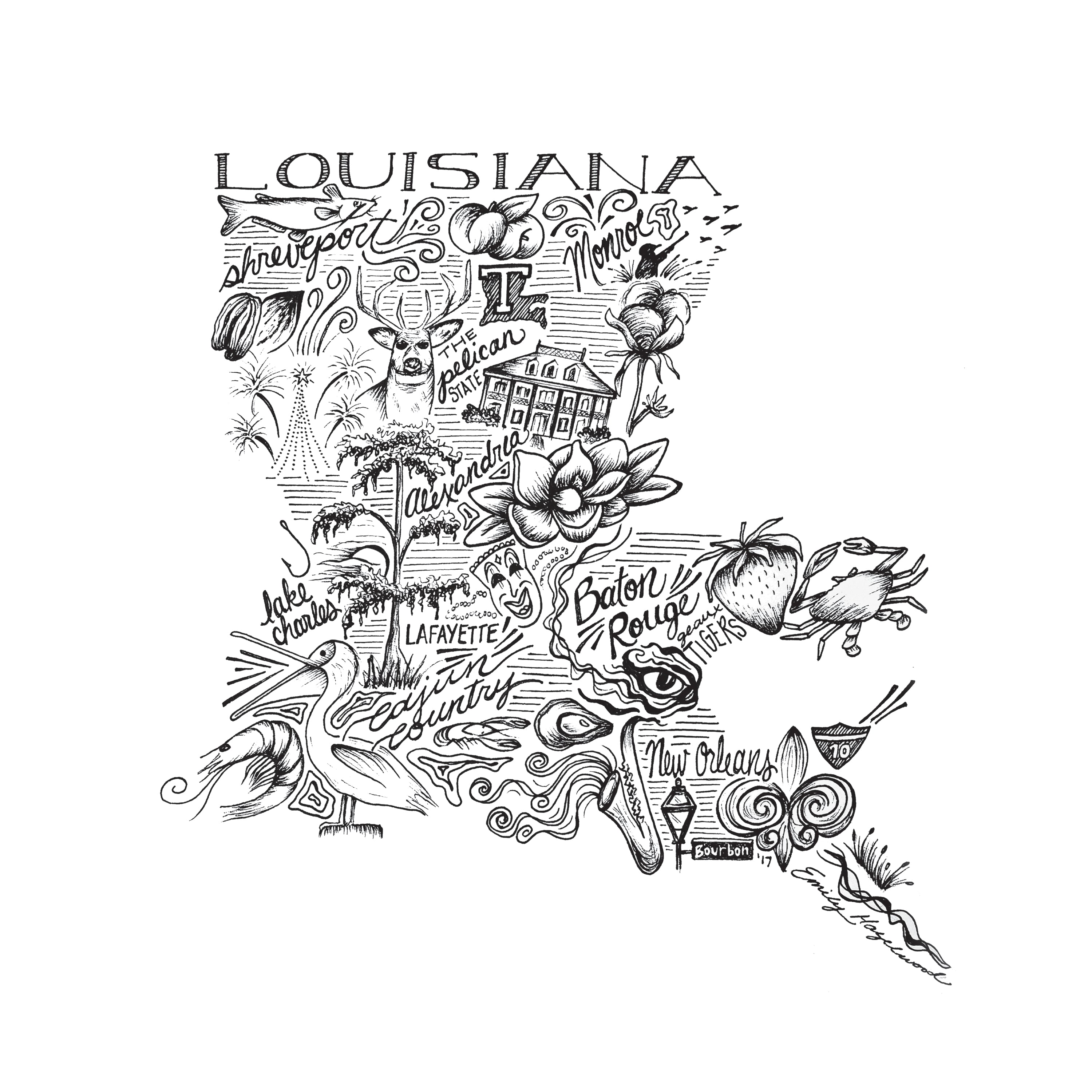 Louisiana State Print LaWe Lifestyle louisiana-state-print-lawe-lifestyle